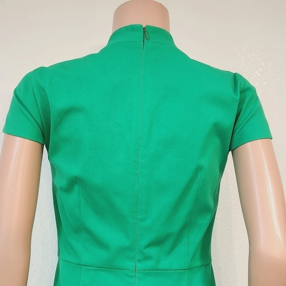J.Crew Factory Cap Sleeve V-Neck Sheath Dress in Bi-stretch Cotton Sz 2